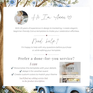 Meet the designer behind this Teddy Bear Baby Shower website invitation. Personalized Canva editing services, custom colors, event customization and friendly support before and after purchase.