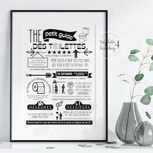 Plaque Humour WC - Lot De 2 Panneaux Métal 20x30cm Avec Citations Drôles Pour Décoration Salle De Bain