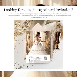 Digital Quinceanera Invitation Editable RSVP Template for Sweet 15 Elegant Quinceanera Website Mis Quince Anos Sweet 16 Invitation Download afbeelding 13