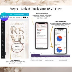 Track RSVP en tiempo real con Google Forms | Online Quinceañera Guest List Management