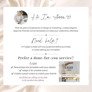 Canva birthday invitation editing service for a black white and gold digital birthday website. Personalized 30th, 40th, 50th or any age birthday invite with RSVP, custom colors, event details and optional done-for-you template editing.