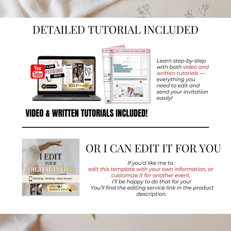 Baby Shower Template includes full written + video tutorial. Edit yourself or choose professional editing. Blue Teddy Bear boy invitation website, Canva editable, instant access, RSVP integration tutorial included for easy setup.