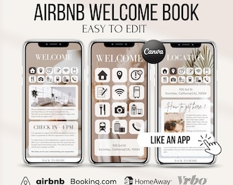 Digital Welcome Book Boho style | Airbnb Welcome Book I Welcome Guest Book | House Manual I Airbnb template I Airbnb bundle I Airbnb Welcome