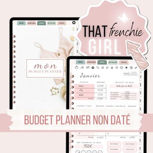 Undated French Digital Budget Planner for goodnotes, Monthly and annual financial monitoring, Undated Budget Planner, Budget Agenda