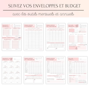 Classeur Budget Enveloppes Rose Cerise – Planificateur Finances 100 Jours, A5 Avec Fermeture Éclair, 100 Poches