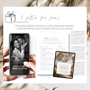 Minimalist Wedding Invitation Website Template, RSVP & Countdown (Canva) image 8