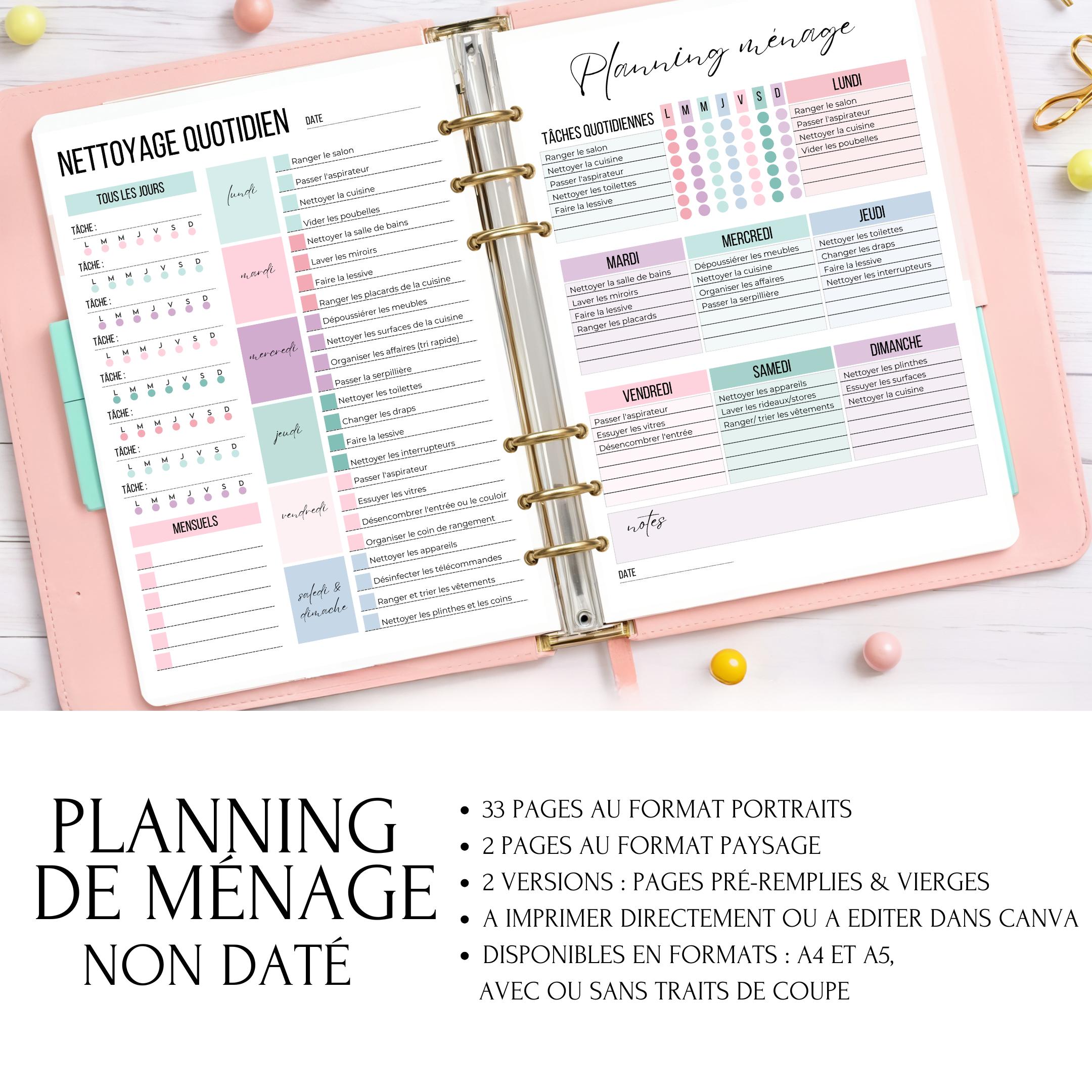 French Household Schedule 35 Pages - House Cleaning Checklist - Household  Chores Checklist - Canva Airbnb Planner Agenda Template - Etsy, image size:2160x2160