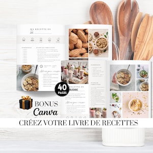 Recipe book, Canva cookbook template, Personalized recipe book, Cooking recipe, Canva template, Cooking recipe
