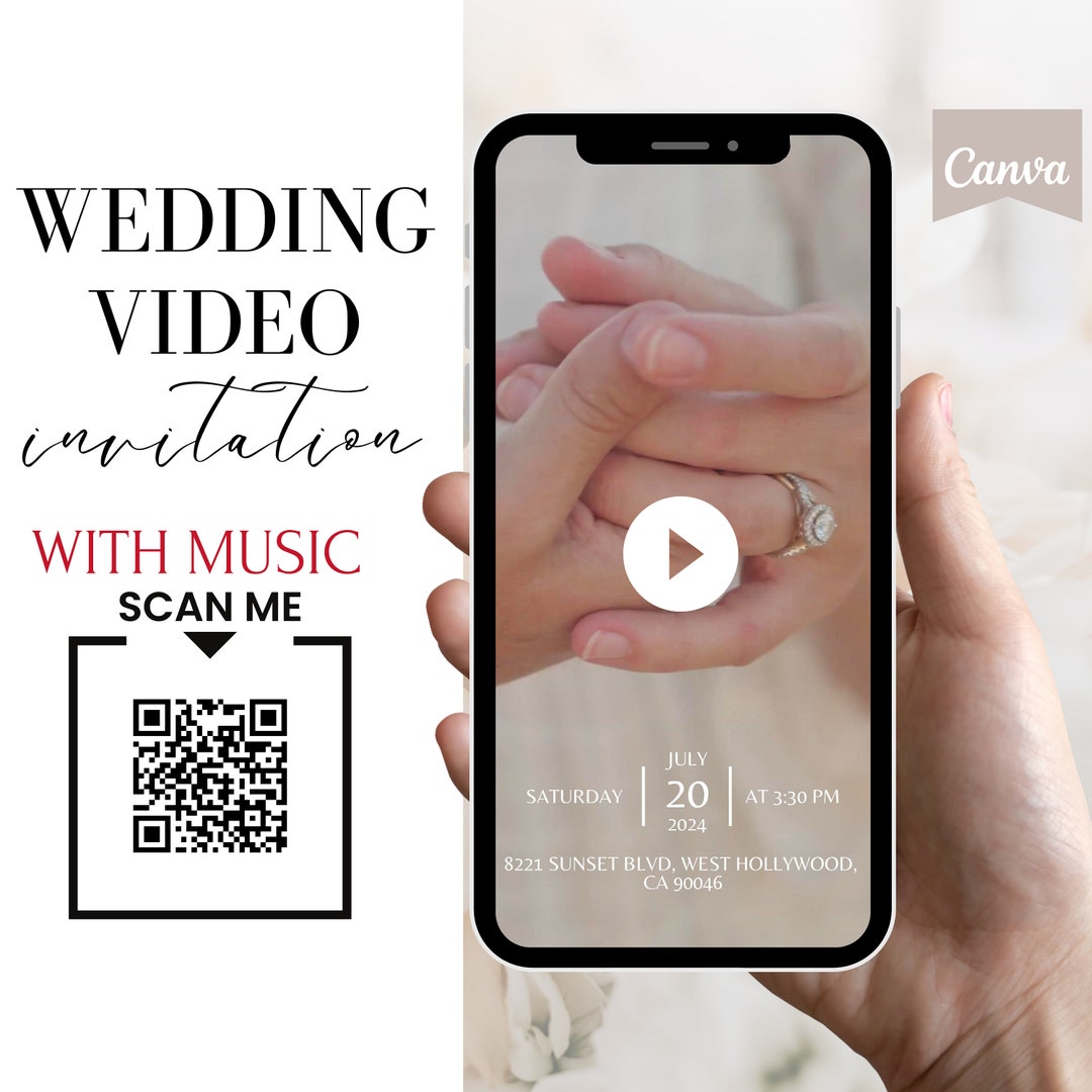 Wedding Video Invitation Template With Music, Invitation Text Mariage ...
