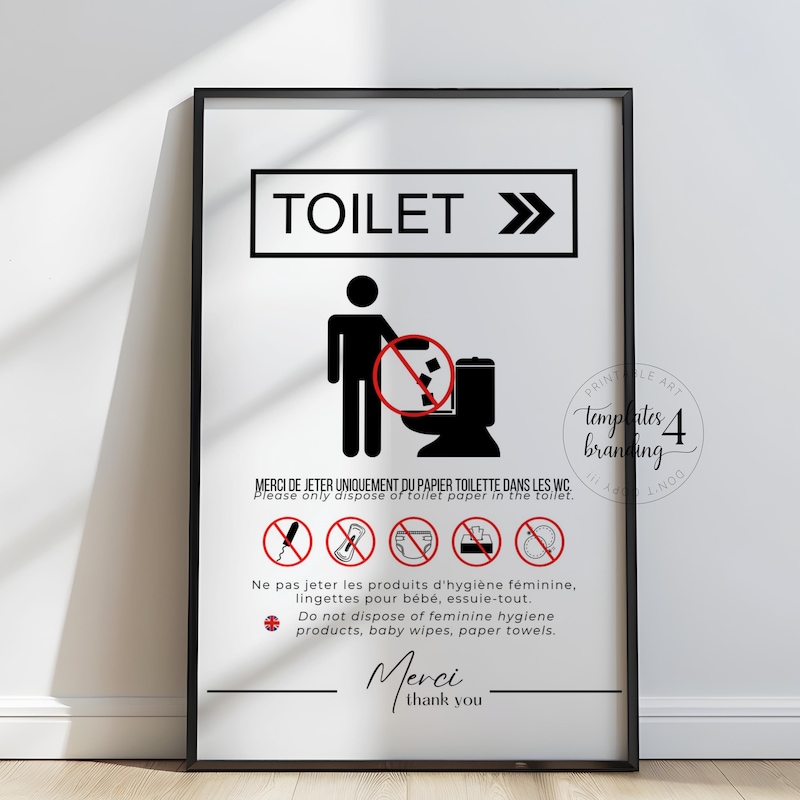 do-not-throw-paper-in-the-toilet-signs-etsy-espa-a
