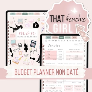 Undated French Budget Planner | Monthly Budget Planner | French Digital Agenda | Downloadable Digital Finance Planner
