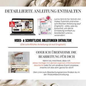 German Wedding Invitation Template | Digital, Clickable RSVP image 11