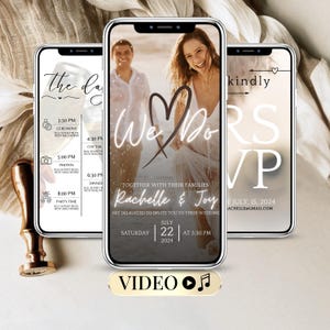 Digital Animated Wedding Invitation Electronic Wedding Editable Invitation Wedding Invitation Digital Wedding Invite