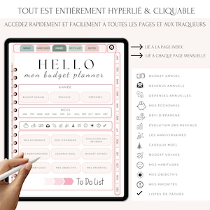 Undated French Digital Budget Planner for goodnotes, Monthly and annual financial monitoring, Undated Budget Planner, Budget Agenda