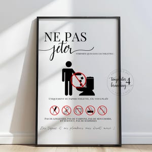 Cartel de humor del inodoro "Sólo papel higiénico" – Panel humorístico imprimible Airbnb alquileres de vacaciones decoración del baño