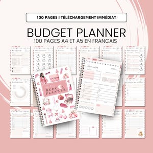 Undated French Budget Planner - Monthly and Annual Financial Tracker - Practical Planner Agenda Check List Expenses Print or Digital