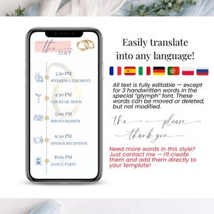 Translate wedding invitation website into any language, multilingual digital wedding invitation template, editable Canva wedding website perfect for international weddings
