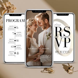 Faire Part Mariage Invitation Video Digital - Invitation Mariage Numerique - Animated Wedding Invitation Video Template - Mariage Boheme