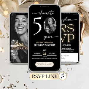 Online birthday invitation template with an integrated Google Forms RSVP. Customizable digital party invite and guest list tracker for events.