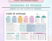 Checklist Menage Francais pour Airbnb et Maison - Template Canva Guide Planning de Nettoyage et Organisation - Modèle Liste à Télécharger
