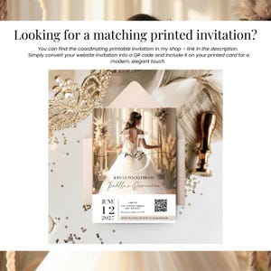 Elegant Quinceanera Invitation Digital RSVP Editable Template for Sweet 15 Quinceanera Website Mis Quince Anos Sweet 16 Invitation Download image 13
