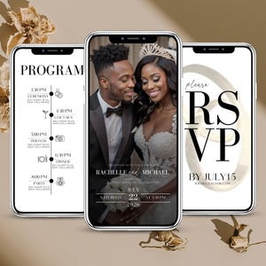 Faire Part Mariage Invitation Video Digital - Invitation Mariage Numerique - Animated Wedding Invitation Video Template - Mariage Boheme