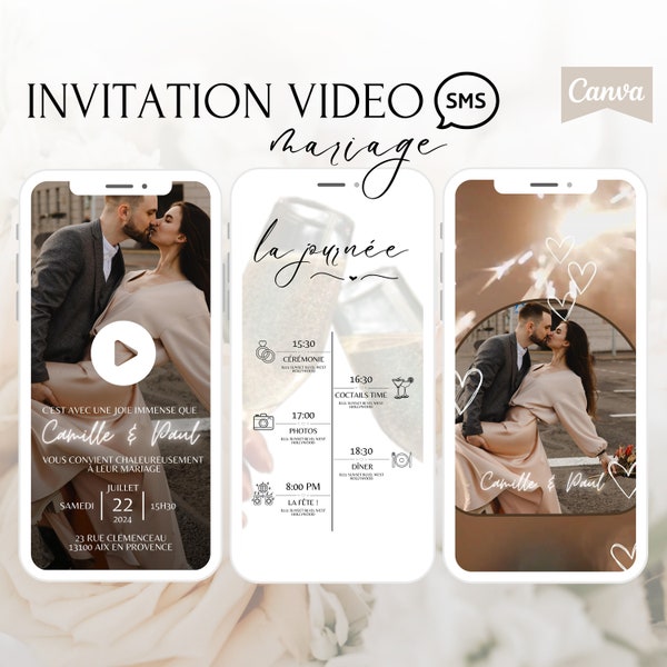 Faire part de mariage, VIDEO invitation de mariage, Faire part mariage, invitation digitale, faire-part mariage, carte de mariage