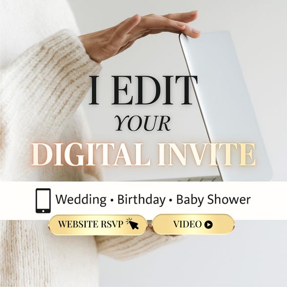 Custom Wedding Digital Invitation Video or Wedding Website with RSVP Save the Date Invite | Faire Part Mariage Digital Personnalisé en Ligne