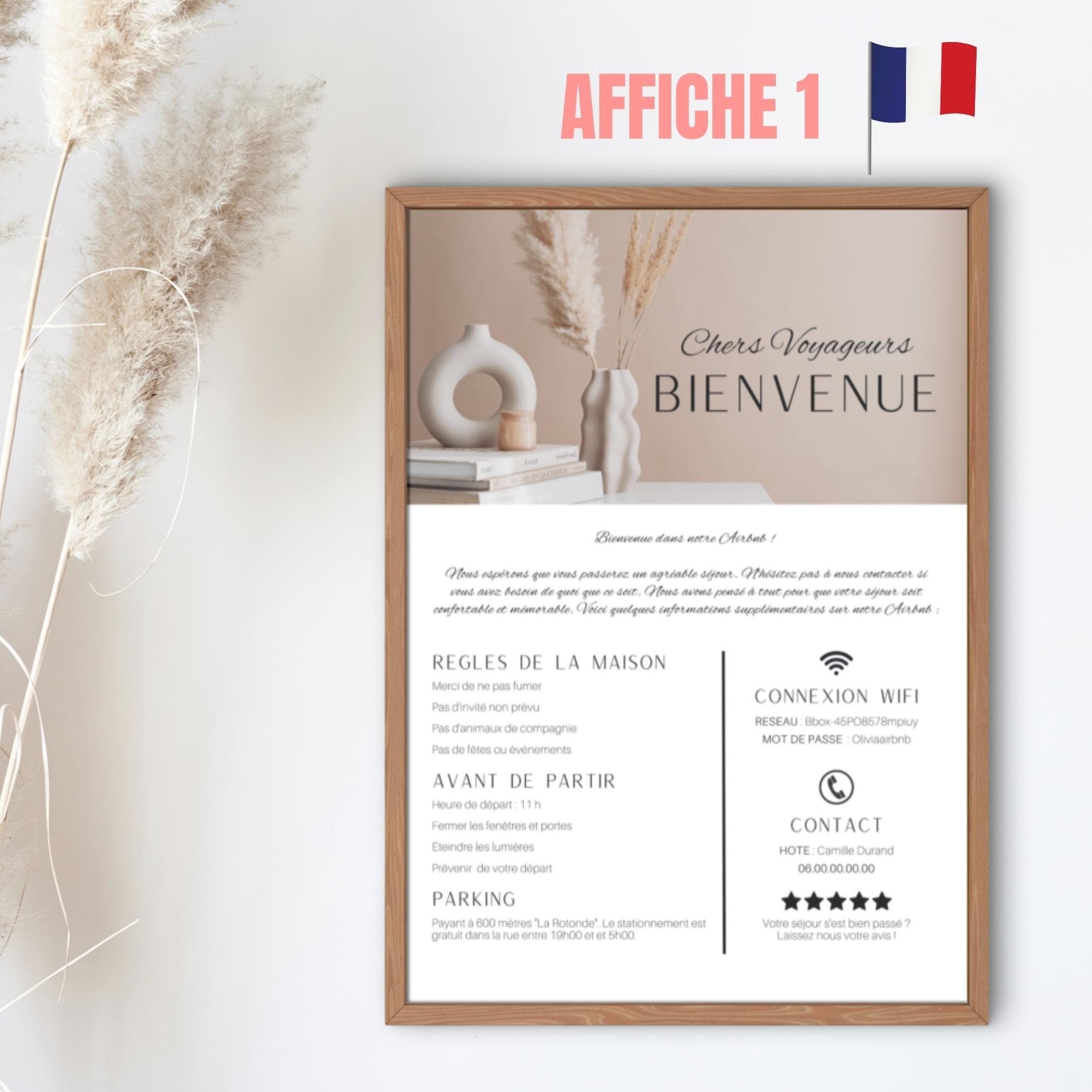 AIRBNB Panneau De Bienvenue 3 Versions Panneau Airbnb En Etsy