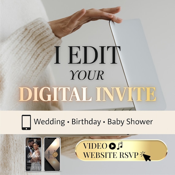 Custom Wedding Video Invitation – I Edit Everything for You