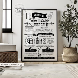 Funny Bathroom Rules - Toilet Rules Sign - Funny Bathroom Sign ...