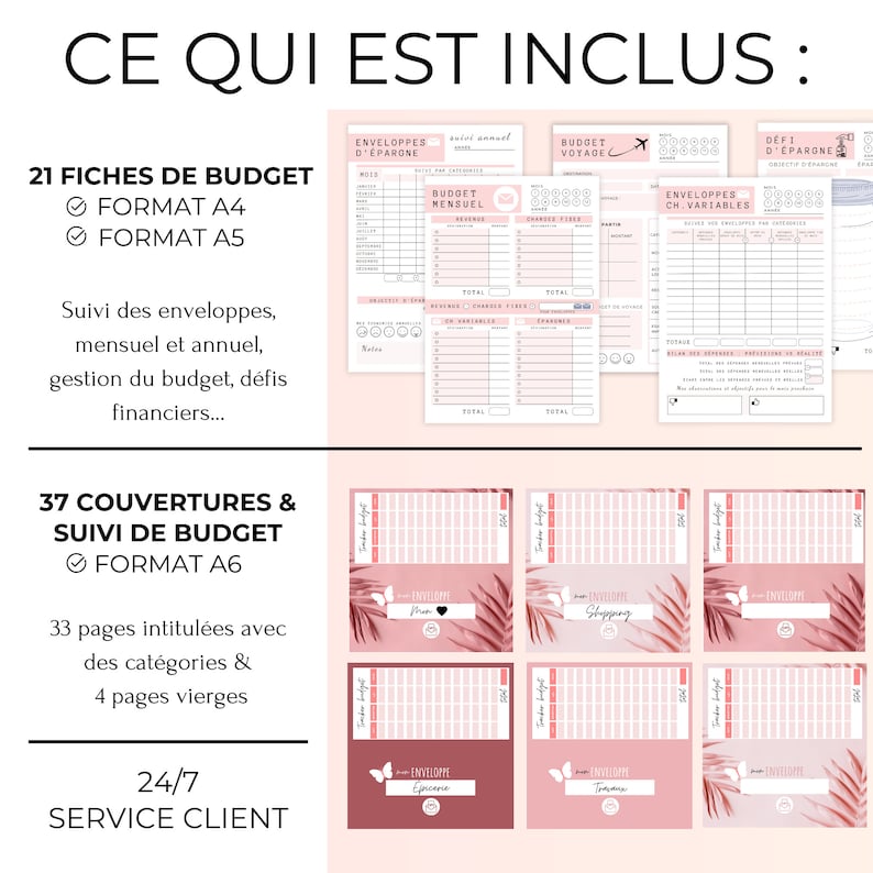 Planner Enveloppes Budget Francais à Imprimer Budget Planner Francais Pack Complet Pages de Garde Enveloppe Budget A6 Suivi Tracker Budget
