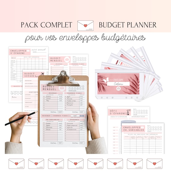 Classeur Défi épargne 100 Enveloppes A5 - Budget Planner, 25 Enveloppes, Fermeture Magnétique, Pour économiser