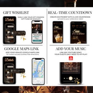Editable 40th Birthday Digital Invitation for Men – Whiskey Theme Online Party Invite with RSVP, gift wishlist, real-time countdown, Google Maps link and music feature. Canva template customizable in minutes, perfect for milestone birthdays like 40th, 50th or 60th celebrations. Instant download digital birthday card to share via SMS, WhatsApp or email. Aged to Perfection whiskey invitation with modern interactive features.