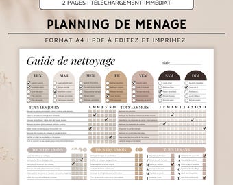Airbnb Cleaning Checklist Template Canva Editable – Printable House Cleaning Planner, Vacation Rental Cleaning List, French Home Checklist
