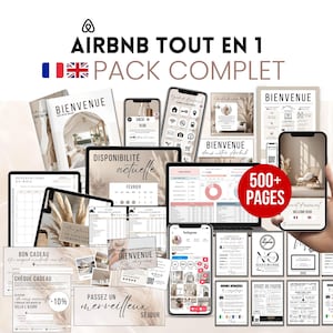 Airbnb Host Bundle French English Welcome book Bilingual Airbnb Host Bundle +500 pages Welcome Sign Posters Airbnb Instagram Airbnb Canva