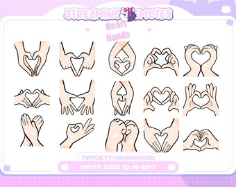 15 gestos de manos en forma de corazón para Twitch, Discord y Kick, gestos para el día de San Valentín, Lovecore y gestos para Twitch