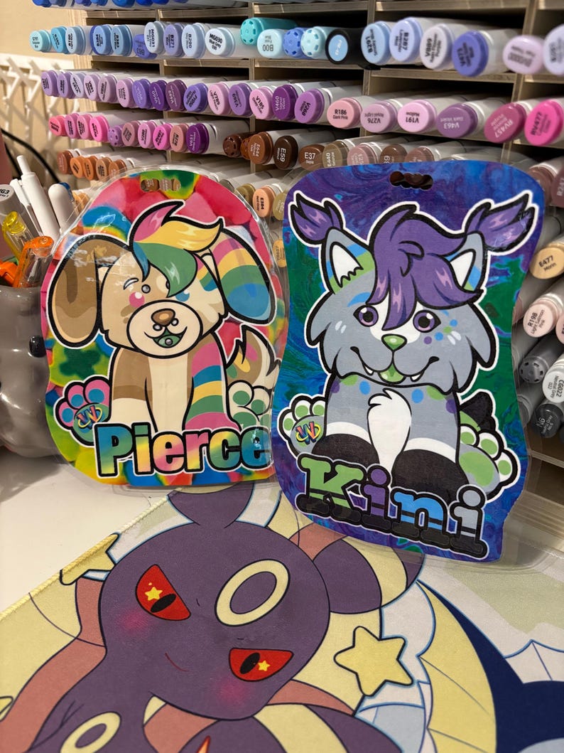 Webkinz Virtual Pet YCH Fursona Badge Commission | Any Species Fan Art | HQ art work Made to order & Shipped | Fursuit Badge image 5