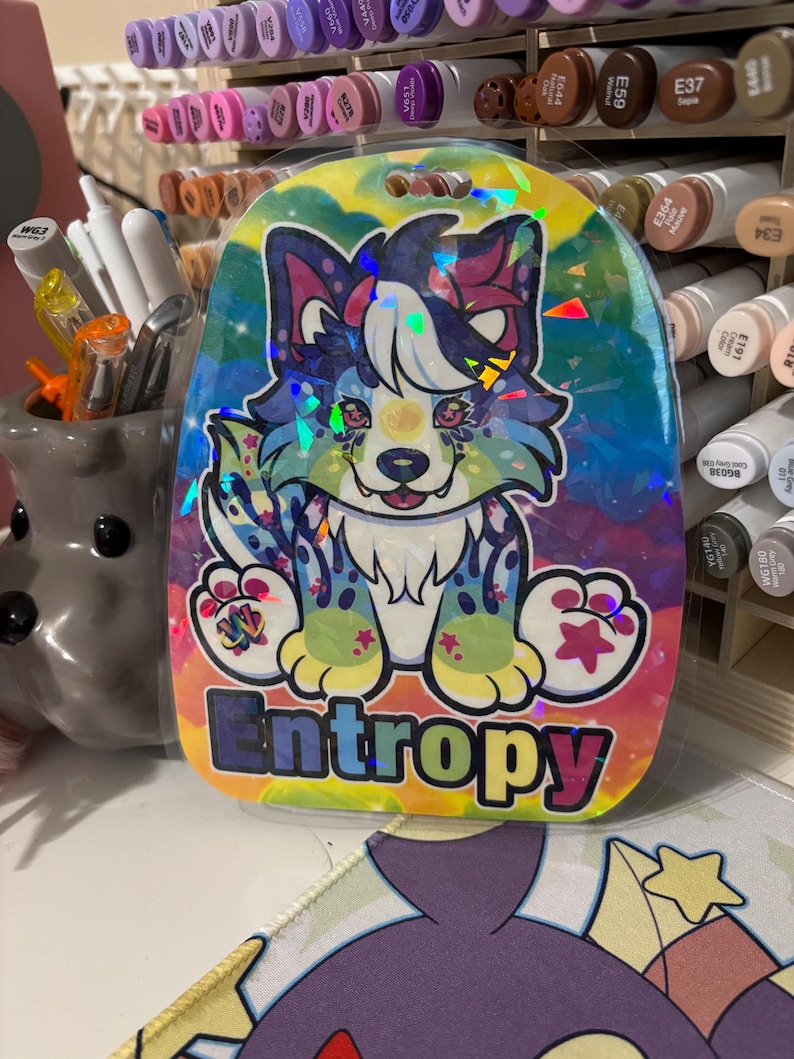 Webkinz Virtual Pet YCH Fursona Badge Commission | Any Species Fan Art | HQ art work Made to order & Shipped | Fursuit Badge image 6