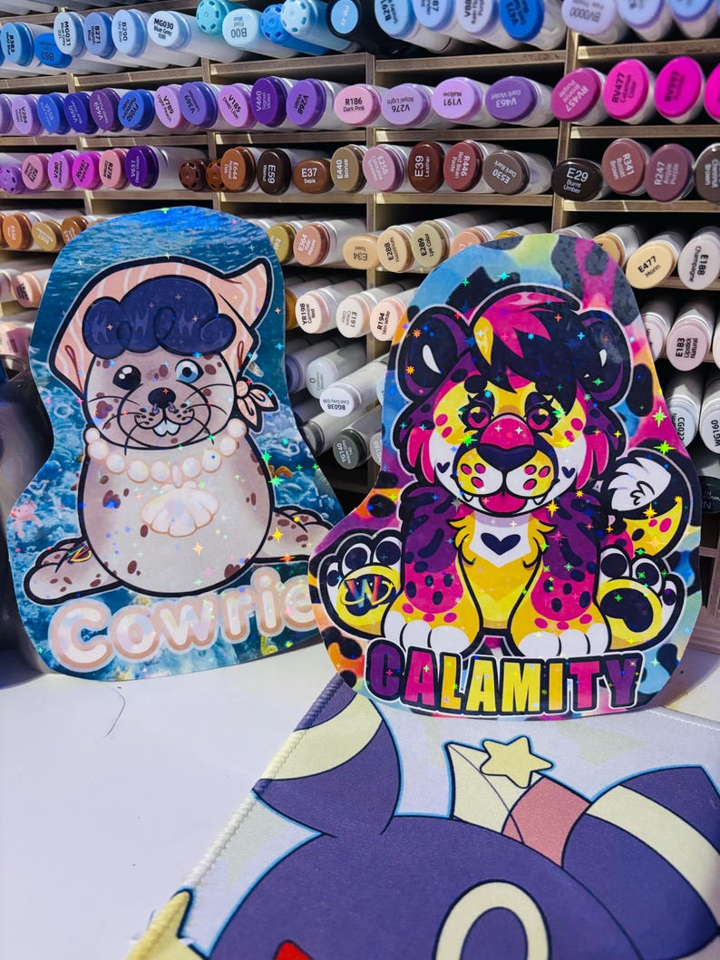 Webkinz Virtual Pet YCH Fursona Badge Commission | Any Species Fan Art | HQ art work Made to order & Shipped | Fursuit Badge image 3