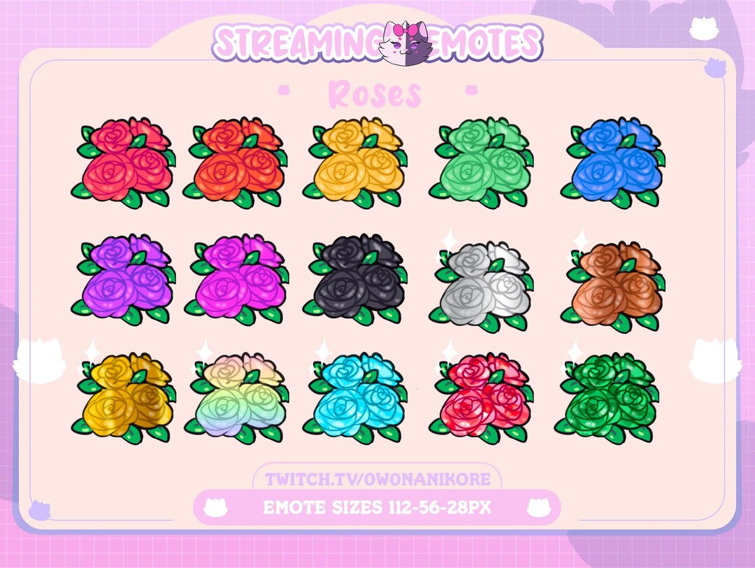 ACNL Roses Twitch/kick Subscriber Badges | Flower Sub Badges | Festive ...
