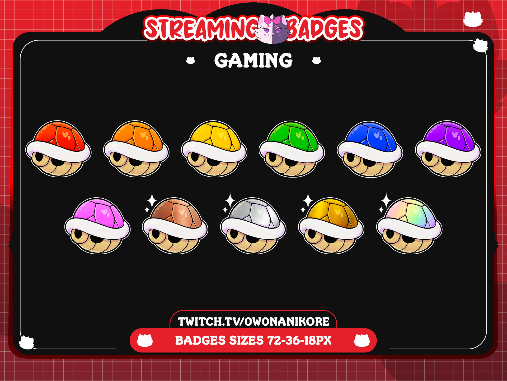 Koopa Shell Kick Gif Mushroom Kingdom Koopa Shells Sub Badges | Gamer Aesthetic | Twitch ...
