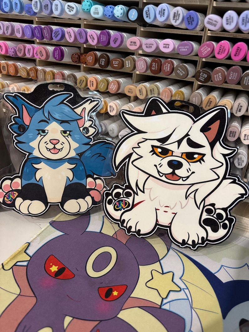 Webkinz Virtual Pet YCH Fursona Badge Commission | Any Species Fan Art | HQ art work Made to order & Shipped | Fursuit Badge image 4