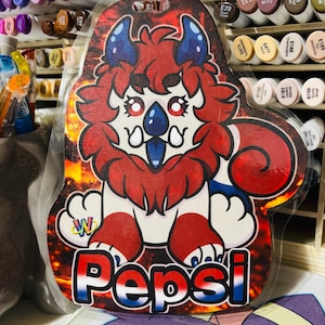 Webkinz Virtual Pet YCH Fursona Badge Commission | Any Species Fan Art | HQ art work Made to order & Shipped | Fursuit Badge image 8