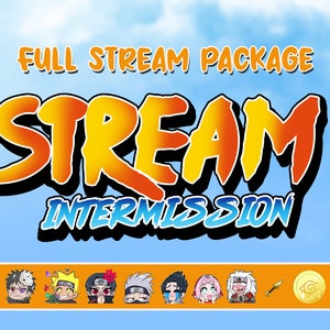 Shinobi Boy Ninja Full Stream Package With Animated Screens, Ninja Emotes, Kunai Badges, Channel Point Coin, Pannels, Animated Alerts