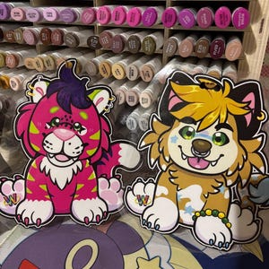 Webkinz Virtual Pet YCH Fursona Badge Commission | Any Species Fan Art | HQ art work Made to order & Shipped | Fursuit Badge image 7