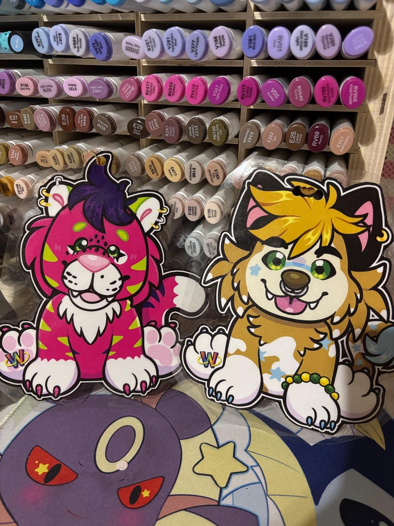 Webkinz Virtual Pet YCH Fursona Badge Commission | Any Species Fan Art | HQ art work Made to order & Shipped | Fursuit Badge image 7