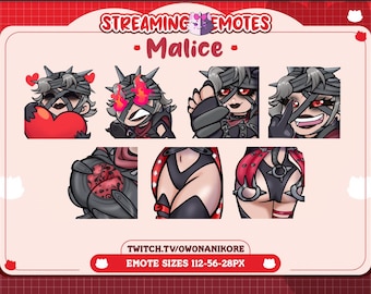 Malice F4 Invsy Girl  7 Emotes Pack | Gamer | Kawaii | Twitch Emotes | Kick | Discord | Anime Emotes