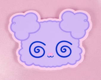 Dizzy Smiling Sticker  - Kawaii Cute Phone Sticker Vinyl Sticker Meme Kawaii Sticker - Funny Water Resistant Sticker