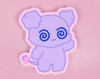 Dizzy Waving Sticker  - Kawaii Cute Phone Sticker Vinyl Sticker Meme Kawaii Sticker - Funny Water Resistant Sticker